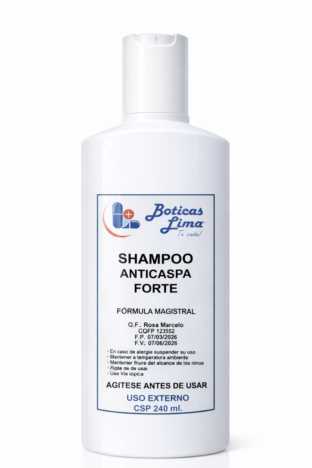 Shampoo anticaspa forte – fórmula magistral Fco. 240 ml