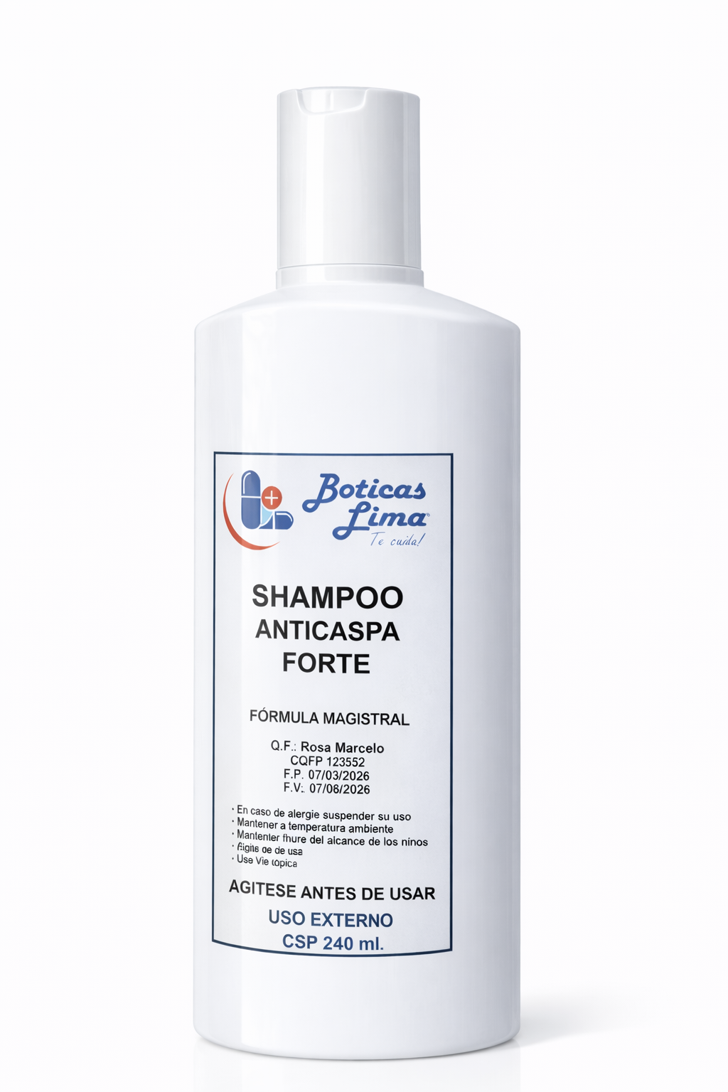 Shampoo anticaspa forte – fórmula magistral Fco. 240 ml