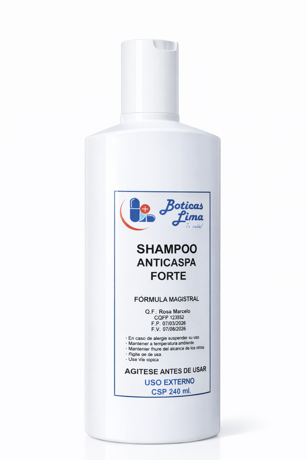 Shampoo anticaspa forte – fórmula magistral Fco. 240 ml