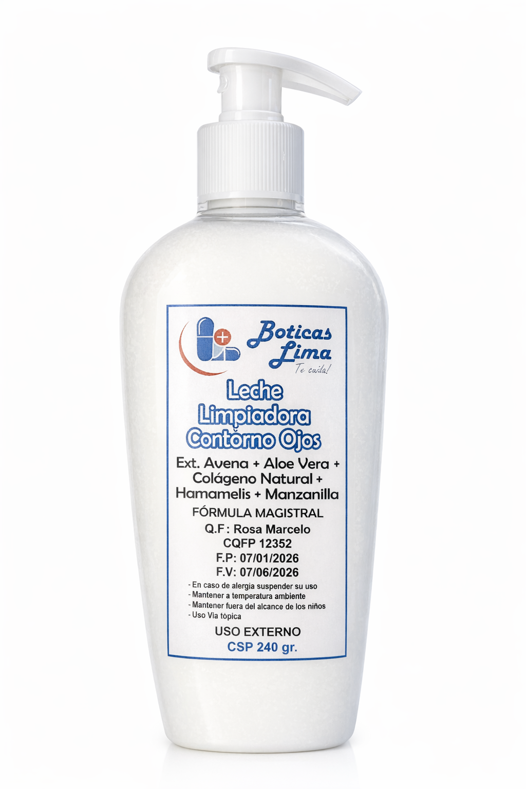 Leche Limpiadora Contorno de Ojos - Formula Magistral  | fco 240ml