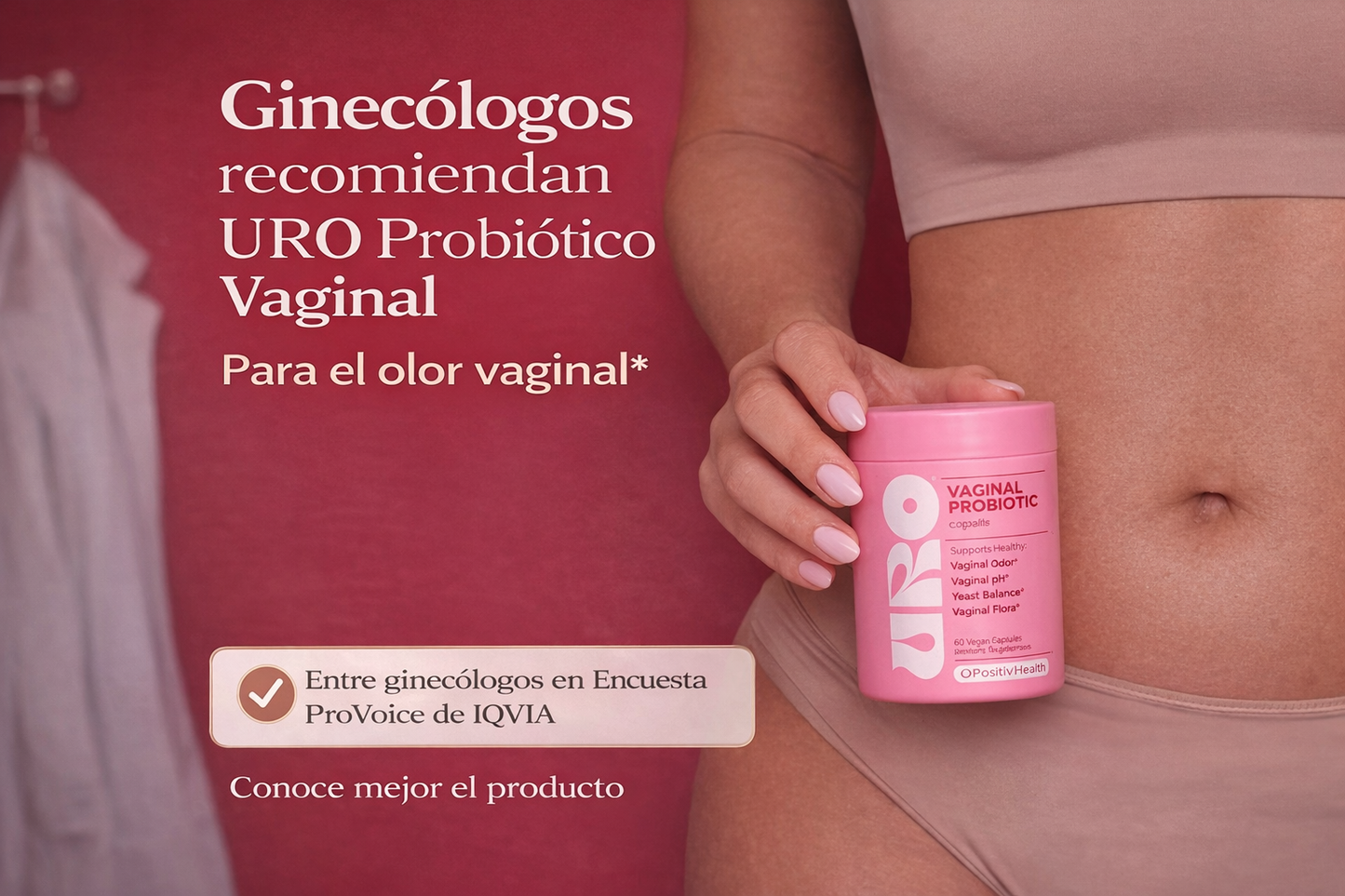 URO Probiotics Mujer Equilibrio pH y Flora Vaginal Saludable